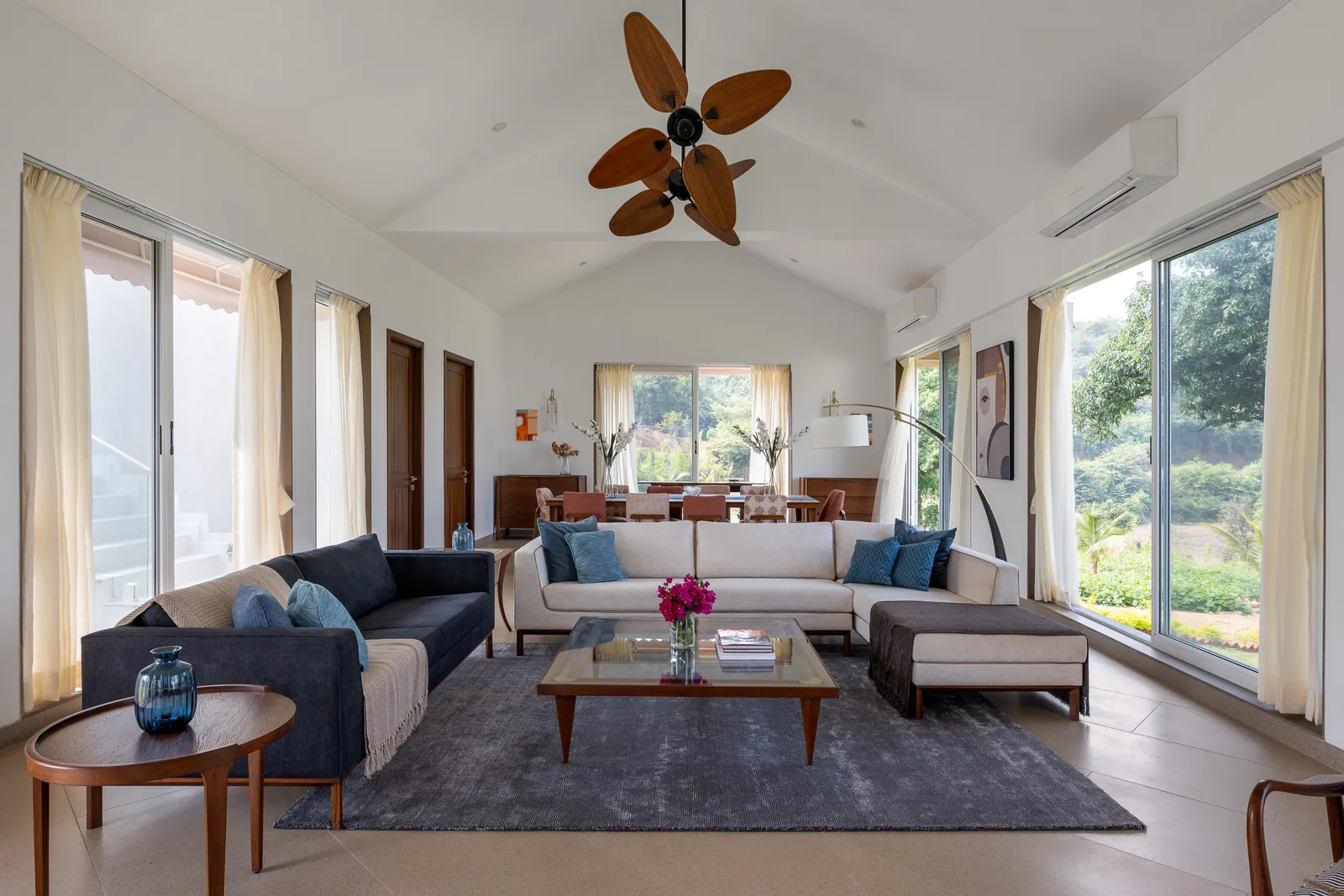 Formal living room with valley views